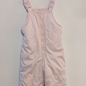 Carter's Toddler girl's pink snow pants with bib